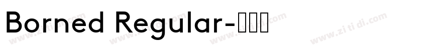 Borned Regular字体转换
